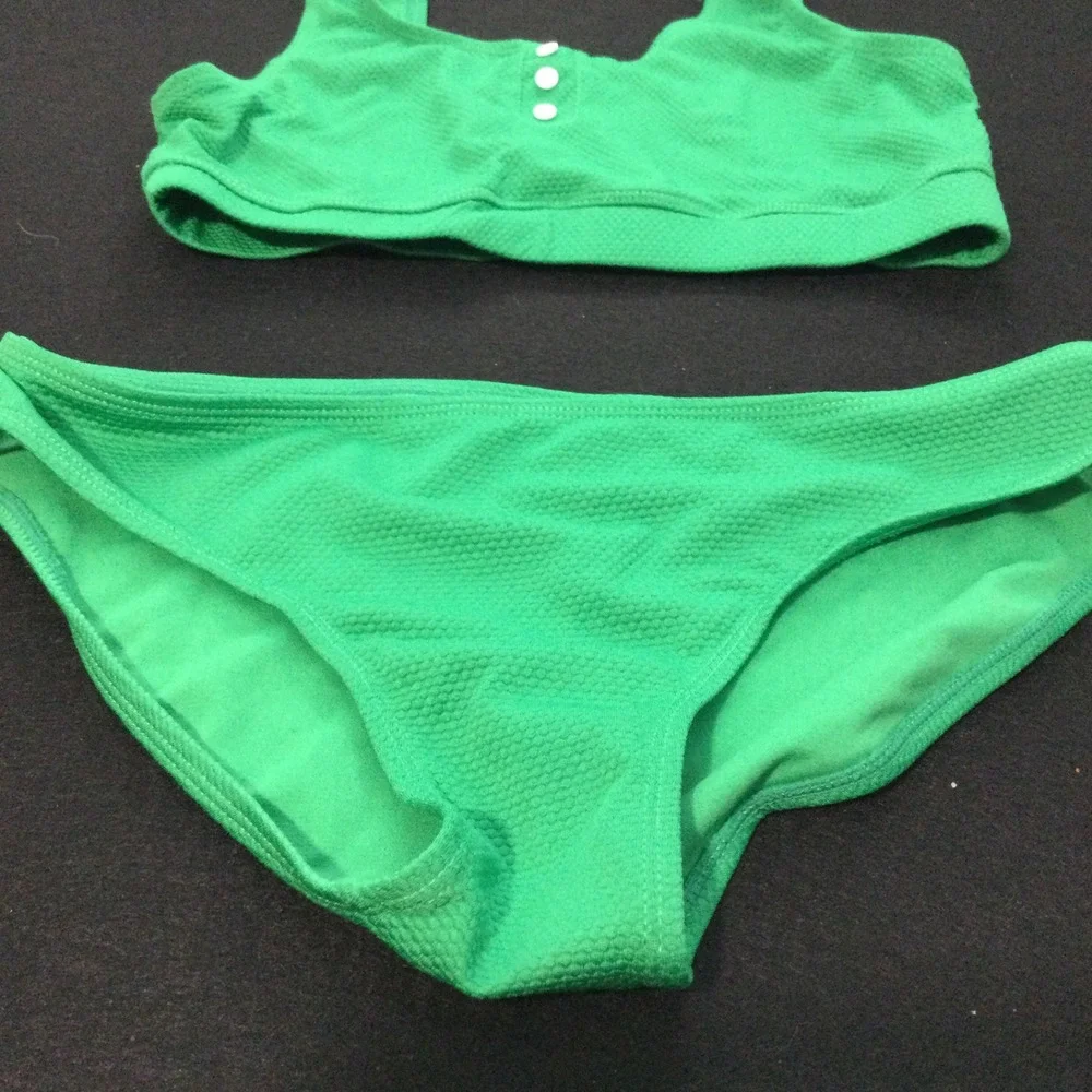 Ocean Gear Green Textured Tank Bikini‎ Set XL 14-16 Textured Swimsuit